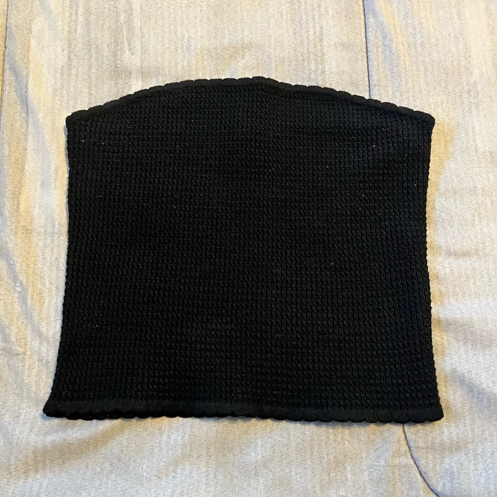 Princess Polly Black Knit Tube Top
